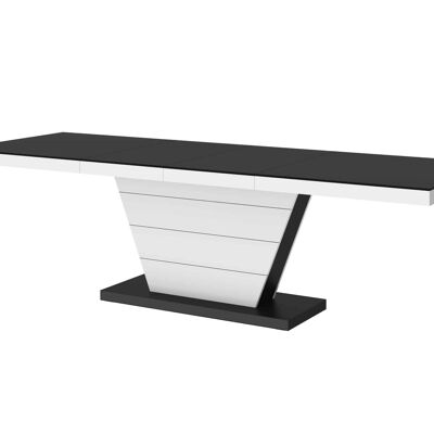 Table à manger extensible Chassaignes noire brillante