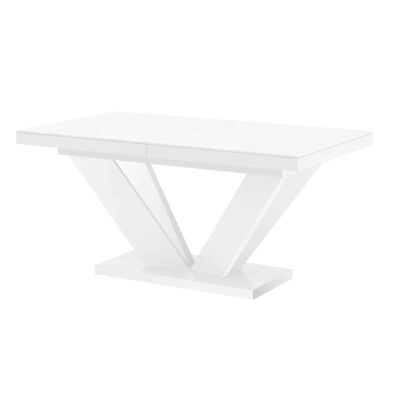 Table à manger extensible Felce, blanc brillant