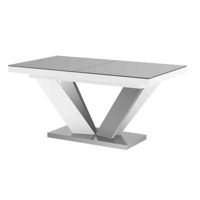 Table à manger extensible Felce gris brillant