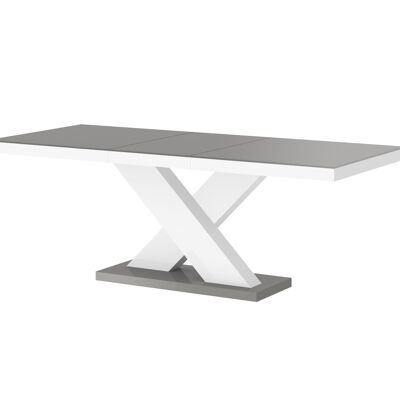 Table à manger extensible Chaillac gris brillant
