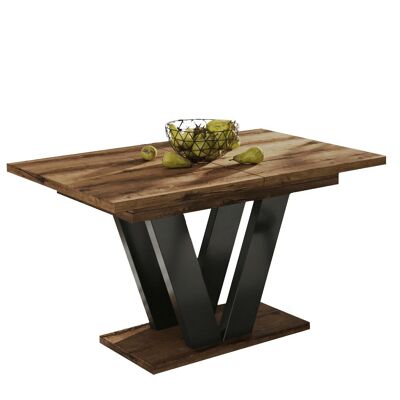 Table à manger extensible Ravenoville en chêne foncé