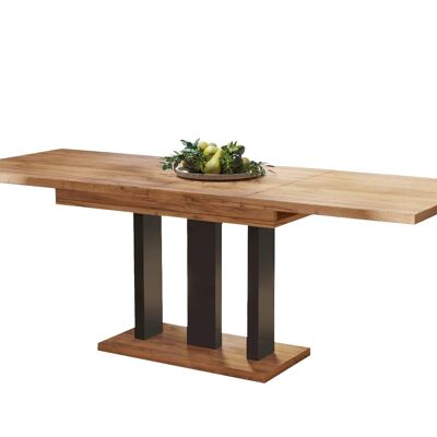 Table à manger extensible Amplier en chêne doré avec pieds mats