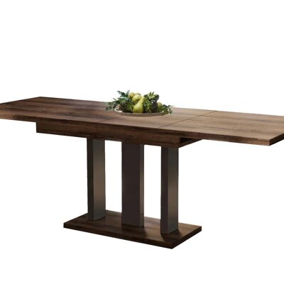 Table à manger extensible Amplier en chêne foncé avec pieds mats