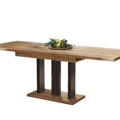 Table à manger extensible Amplier en chêne Wotan avec pieds mats