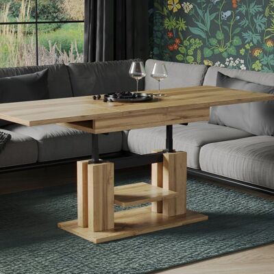 Table basse extensible Giannuccio en chêne Wotan