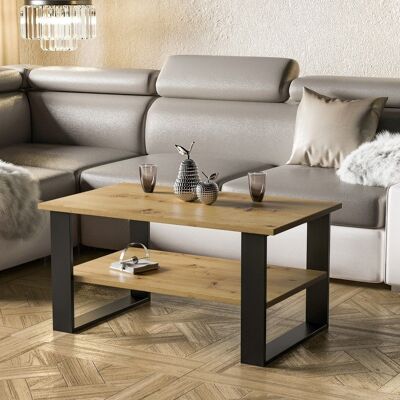 Table basse Belleroche en chêne fait main