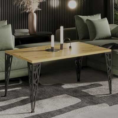 Table basse Baulon en chêne fait main