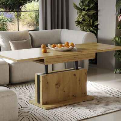 Table basse extensible Angais en chêne fabriquée à la main