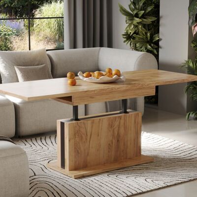 Table basse extensible Angais en chêne doré