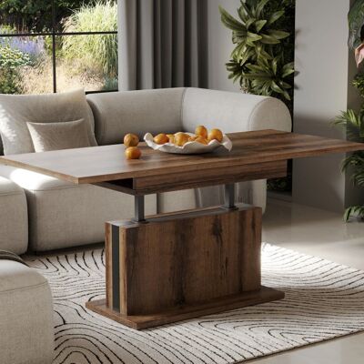 Table basse extensible Angais en chêne foncé