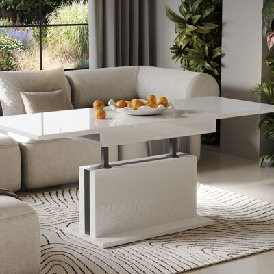Table basse extensible Angais blanche