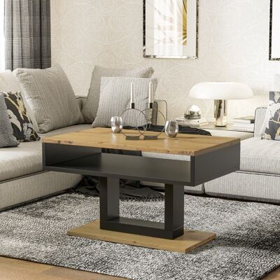 Table basse Mauroux en chêne fait main