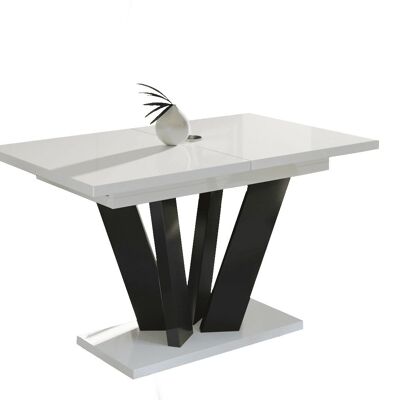 Table à manger extensible Rémuzat blanche