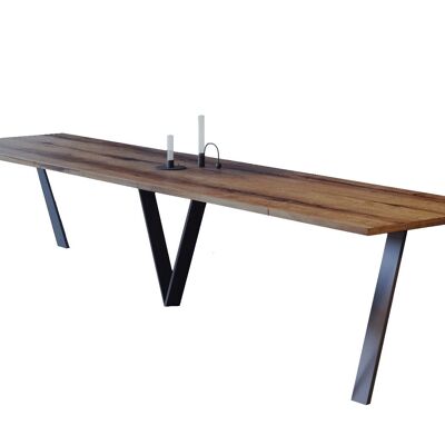 Table à manger extensible Ens en chêne foncé