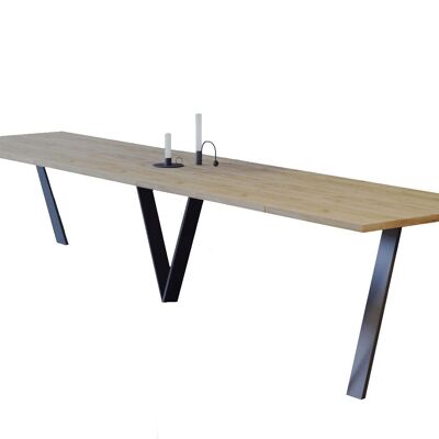 Table à manger extensible Ens en chêne doré