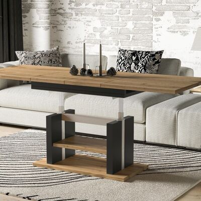 Table basse extensible Aguillon en chêne Wotan