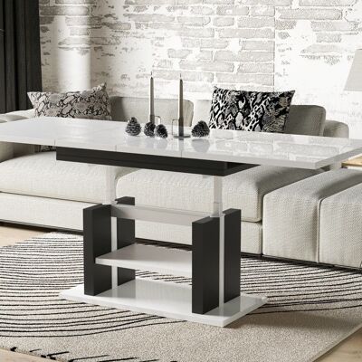 Table basse extensible Aguillon blanche
