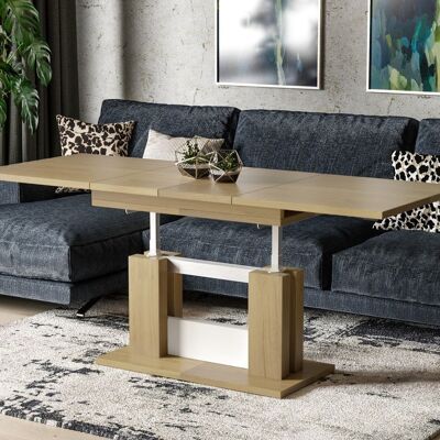 Table basse extensible Flesselles en chêne naturel