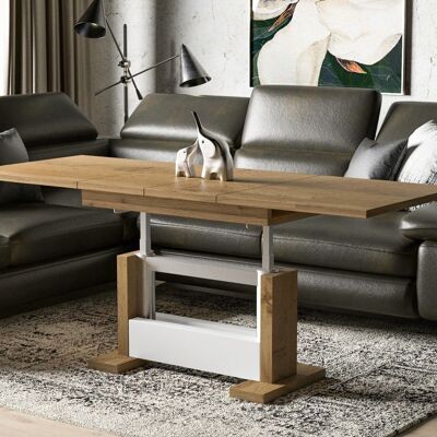 Table basse extensible Hardanges en chêne Wotan