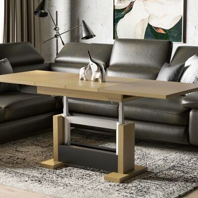 Table basse extensible Hardanges en chêne naturel
