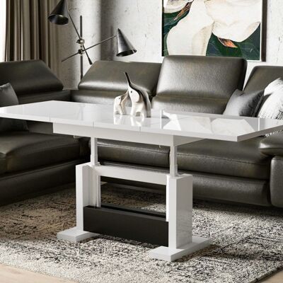 Table basse extensible Hardanges blanche