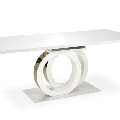 Table à manger extensible Estarvielle blanche