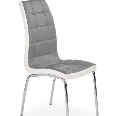 Chaise de salle à manger Decize marron et blanc, noir et blanc, gris et blanc - Gris et blanc
