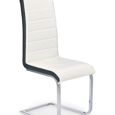 Chaise de salle à manger Puellemontier blanche et noire