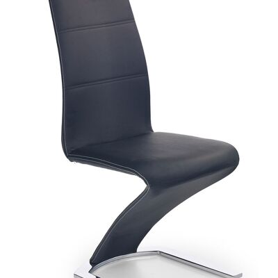 Chaise de salle à manger Pierric blanche, marron, noire, rouge - Noir