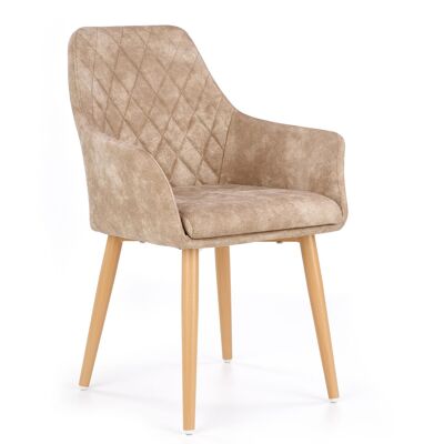 Chaise de salle à manger Chassignoles marron, bleu, gris