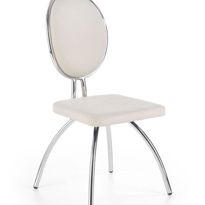 Chaise de salle à manger Pennedepie gris clair et chrome, gris clair