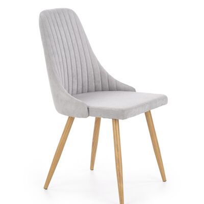 Silla de comedor Lanans marrón, gris y gris claro