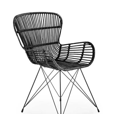 Calasima Dining Chair Black, Wood Color - Black