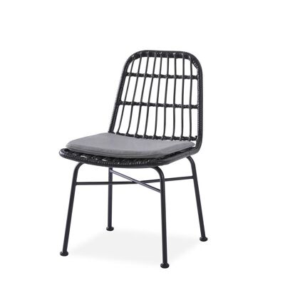 Sedia da pranzo Kerbors Grigio, Nero - Grigio