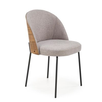 Avaray Dining Chair Grey, Wood Color