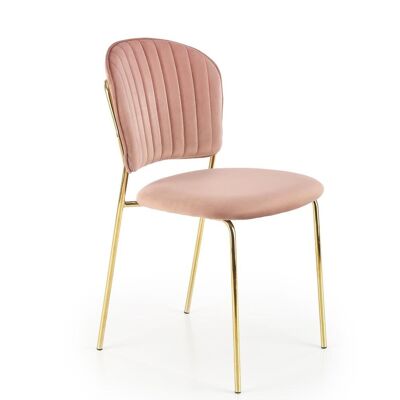Chaise de salle à manger Marnhiac beige, gris, rose - Rose