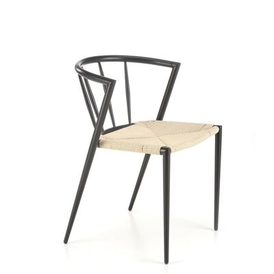 Chassal Dining Chair Wood Color, Black