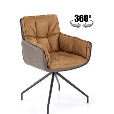Sauclieres Dining Chair Brown,Grey - Brown