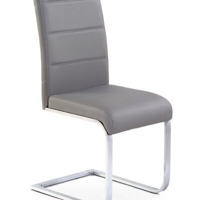 Silla de comedor Marconne color crema, marrón, negro y gris.