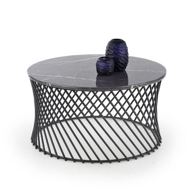 Table basse Retiers aspect marbre noir
