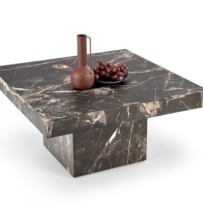 Table basse Glainans aspect marbre noir