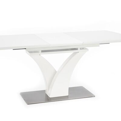 Table à manger extensible Bouglainval blanche