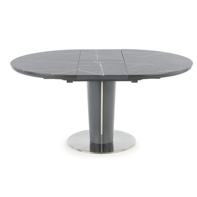 Table à manger extensible Lezay aspect marbre gris