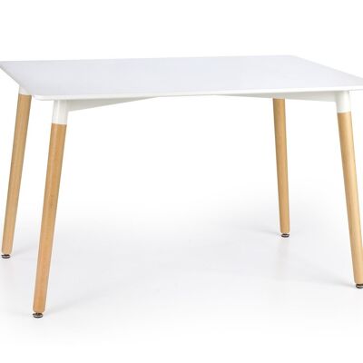 Table à manger contrastée blanche