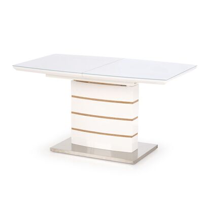 Table à manger extensible Cliron blanche