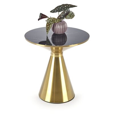 Table basse Wingersheim aspect marbre noir