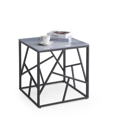 Table basse Grimone aspect marbre gris