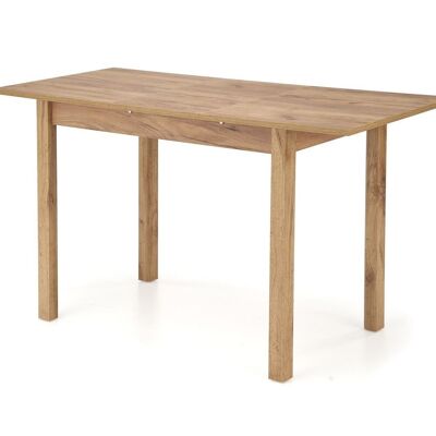 Table à manger extensible Ayrens en chêne fabriquée à la main