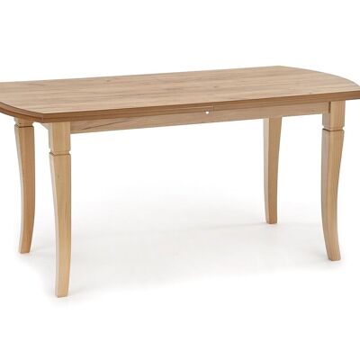 Table à manger extensible Trivy en chêne fait main