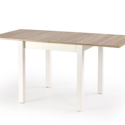 Table à manger extensible Capian Sonoma et blanche